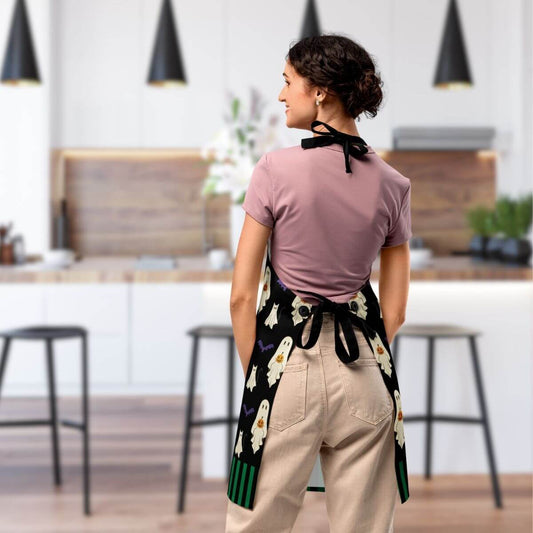 Vincent Ghostly Halloween Kitchen Apron