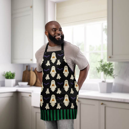 Vincent Ghostly Halloween Kitchen Apron