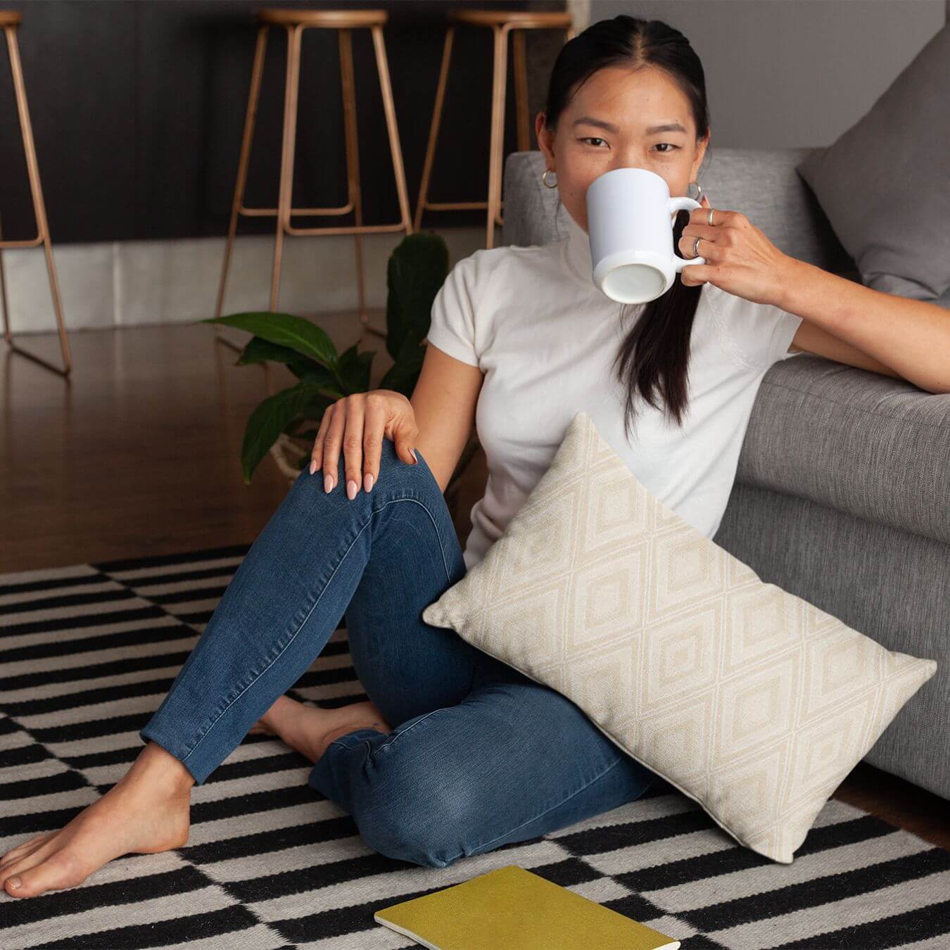 Reid Modern Boho Lumbar Pillow
