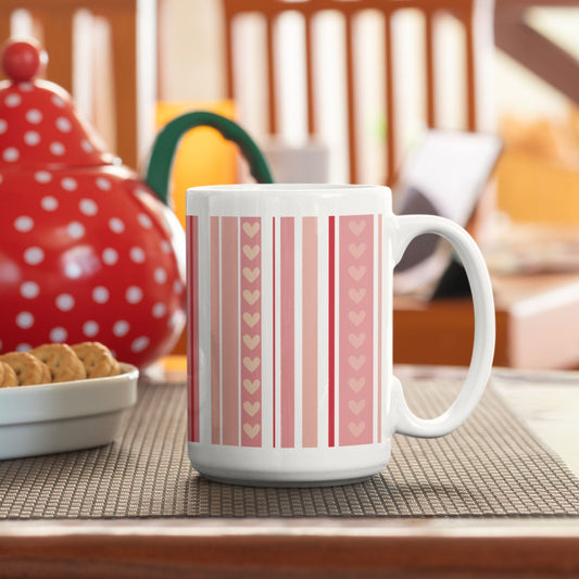 The Aiko heart mug is an adorable way to share the love as a gift for mom, son, daughter, wife, husband, significant other,  dad, or friend.