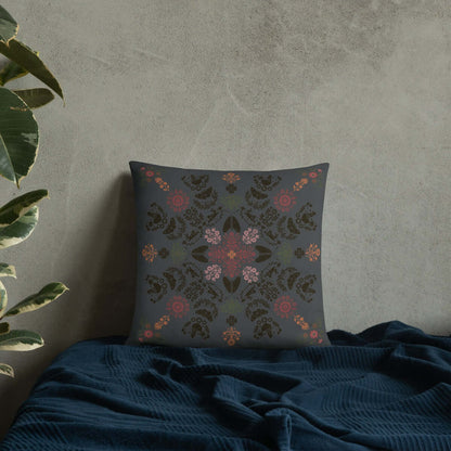 The Angela floral cottage throw pillow adds a colorful charm to any home decor