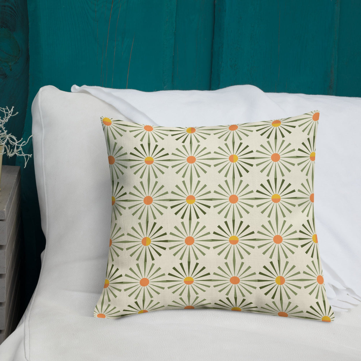 Bright and cheery, the Asher pillow is a beautiful addition to any home decor with a delicate pattern and linen-polyester fabric that's machine-washable, this pillow is sure to be a conversation starter.