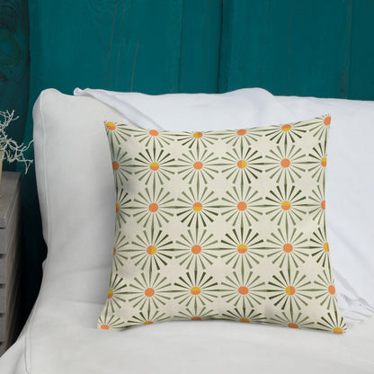 Bright and cheery, the Asher pillow is a beautiful addition to any home decor with a delicate pattern and linen-polyester fabric that's machine-washable, this pillow is sure to be a conversation starter.