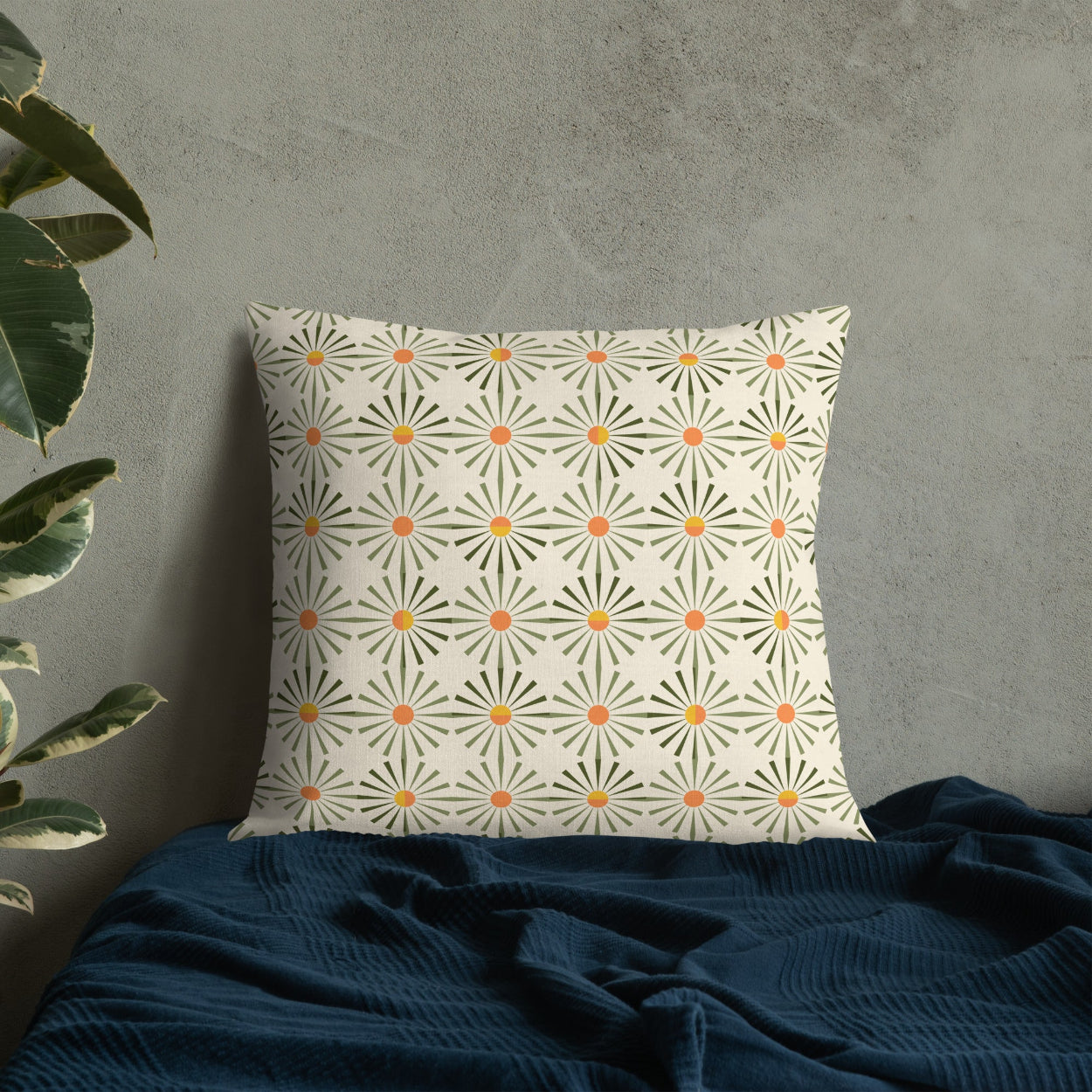 This cheerful pillow is the perfect accent piece for anyone looking to brighten their home decor for summer.
