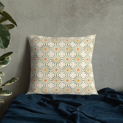 This cheerful pillow is the perfect accent piece for anyone looking to brighten their home decor for summer.