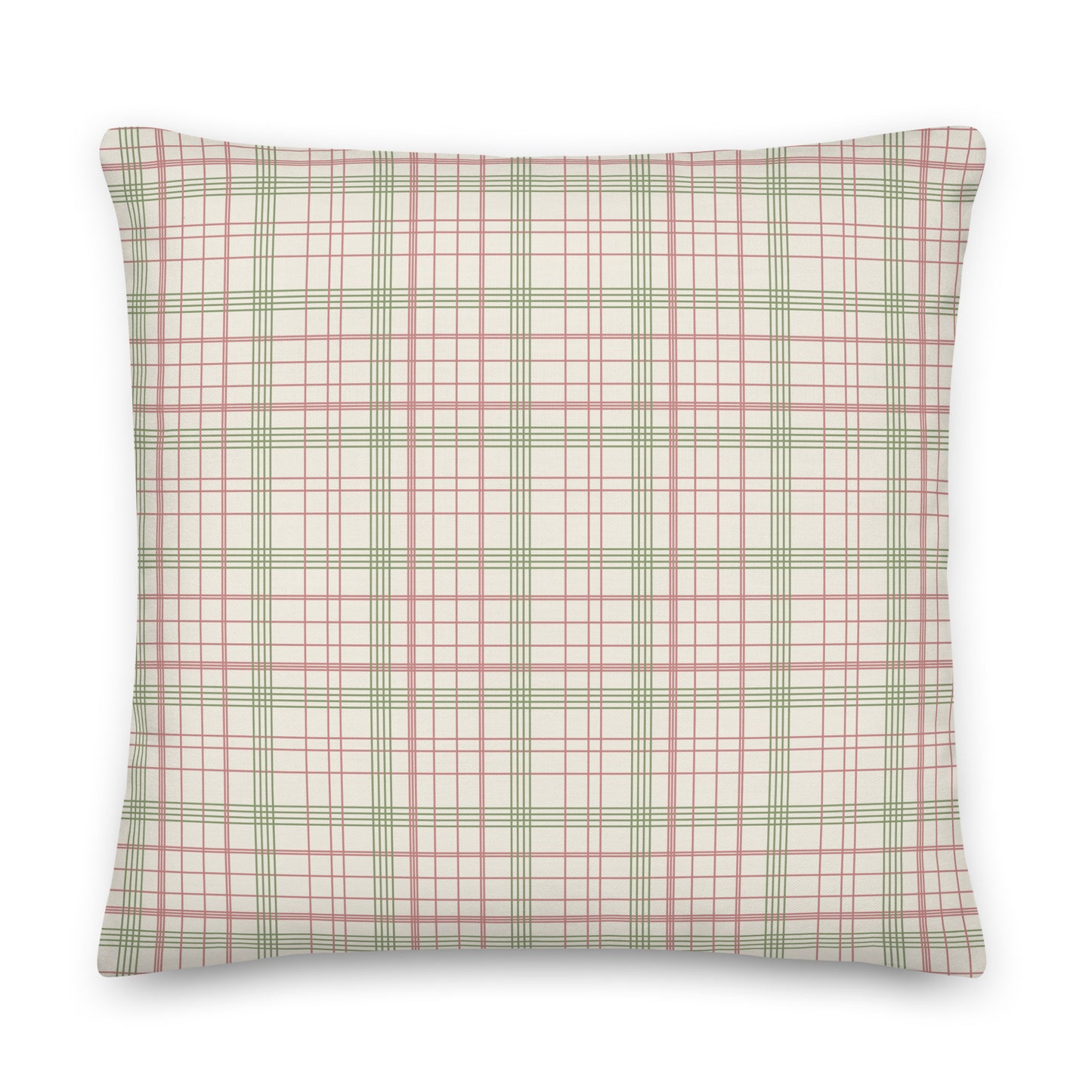 Edwin pastel plaid throw pillow with a white background to highlight the pillow's colors