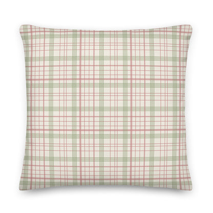 Edwin pastel plaid throw pillow with a white background to highlight the pillow's colors