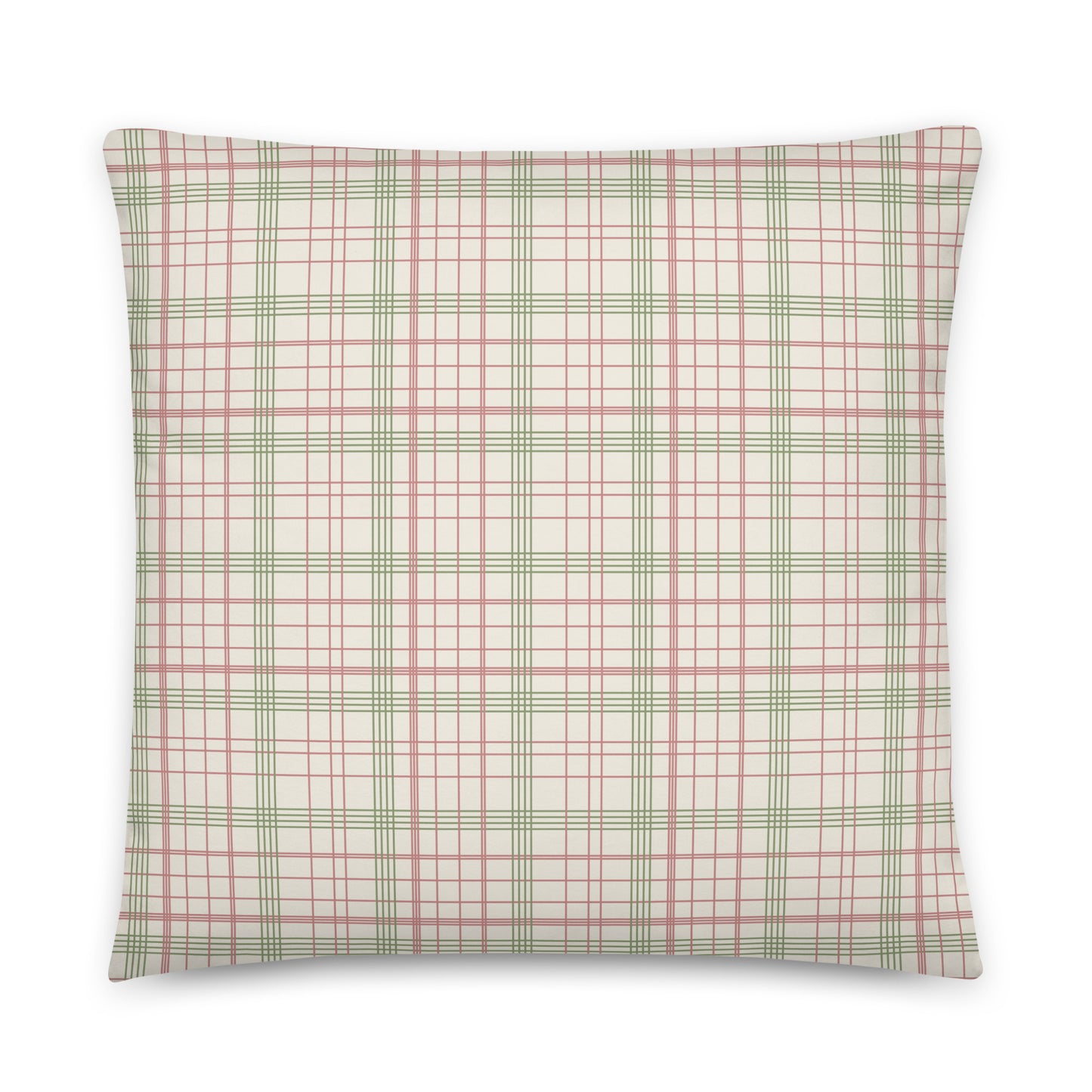 Edwin whimsy plaid pillow showcased against a white background