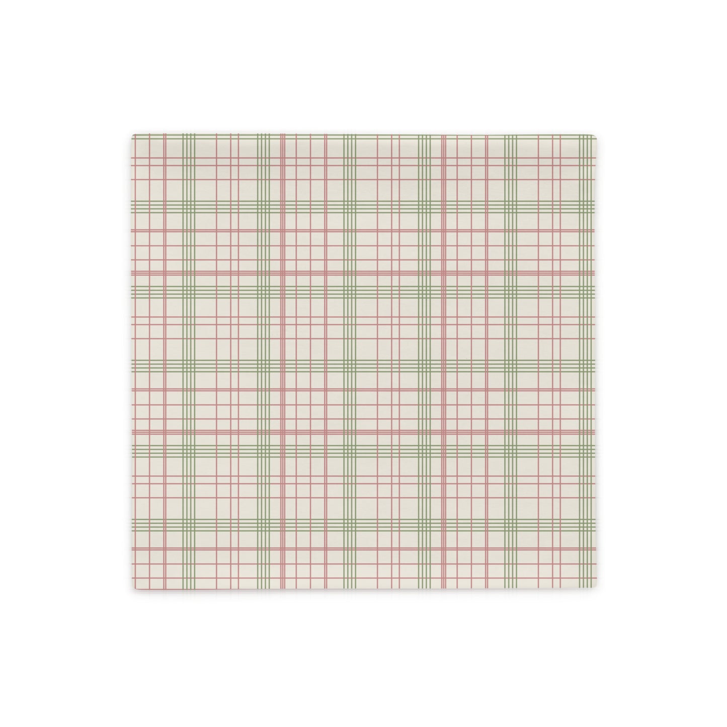 Edwin whimsical plaid throw pillow cover showcased in front of a white background