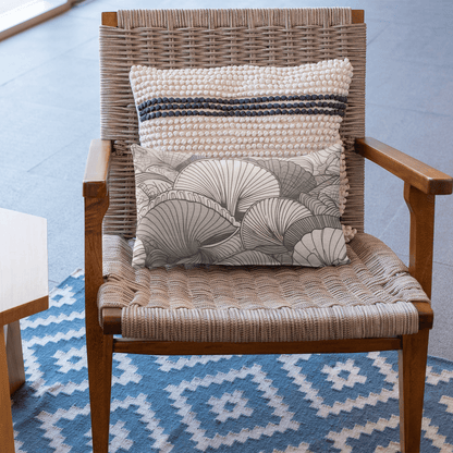 The Flynn nautical lumbar pillows add a modern vibe with neutral colors 