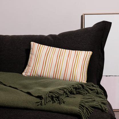 The colorful stripes of the Julia pillow are perfect for whimsical cottage decor