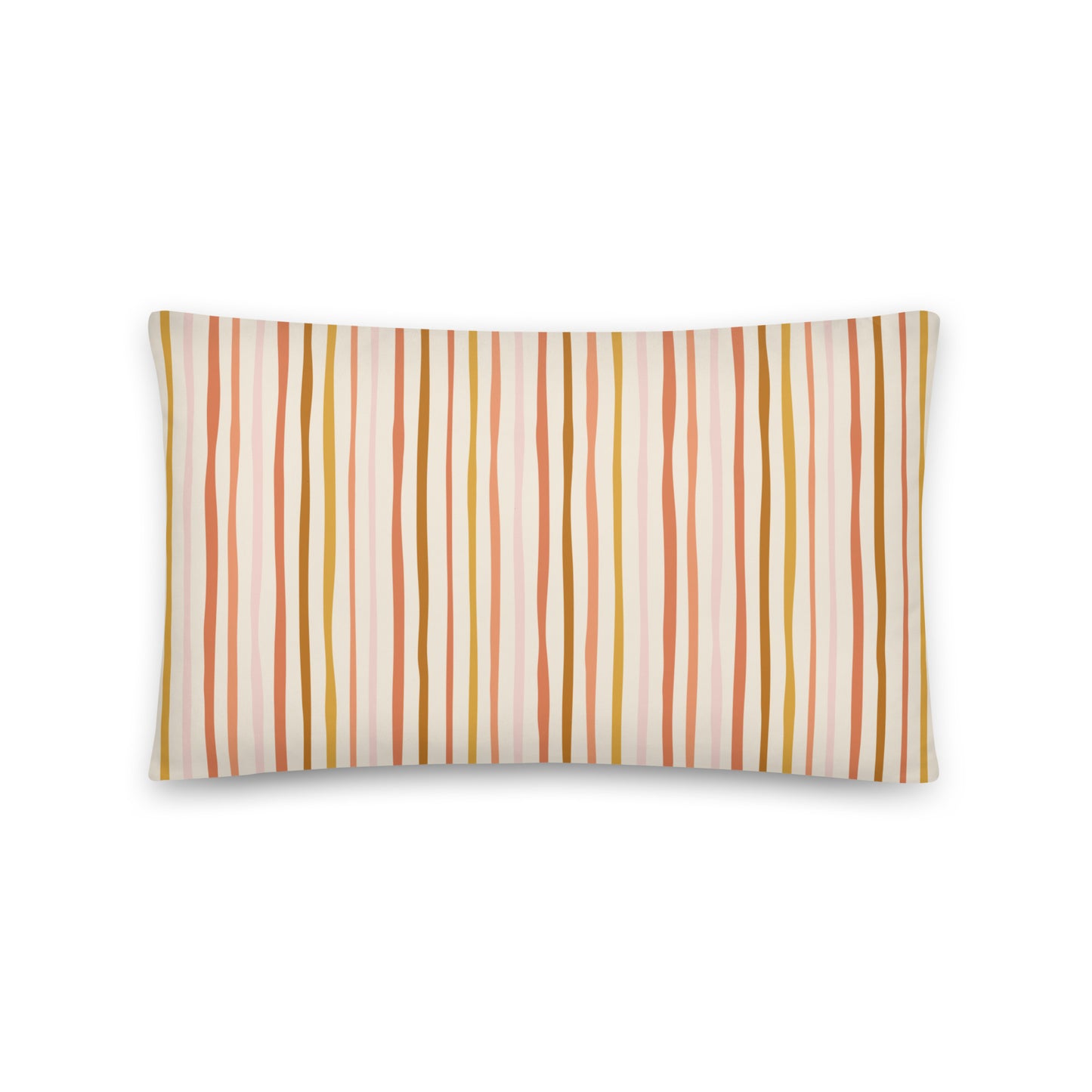 The Julia striped lumbar pillow in the satin polyester option