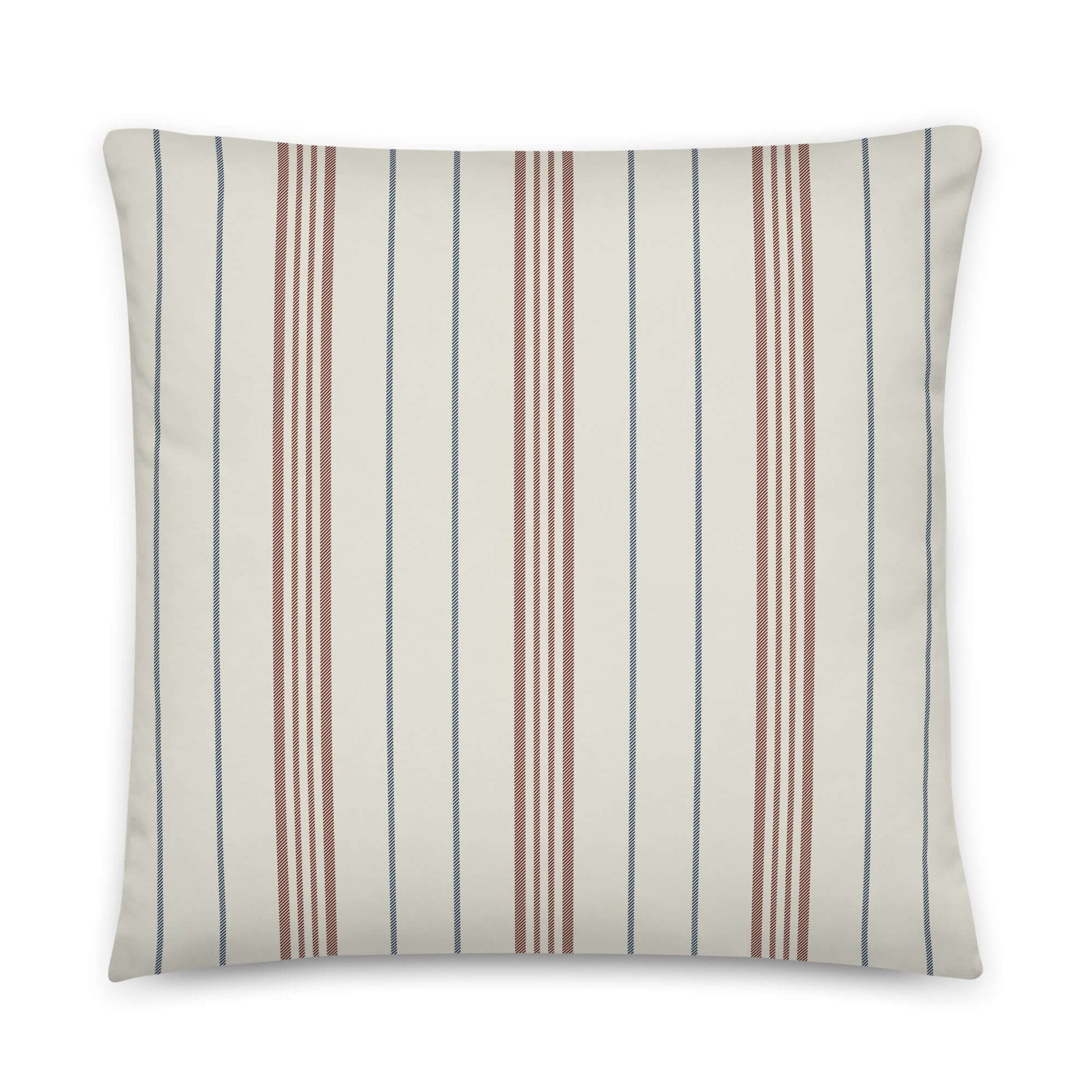 Meadow farmhouse striped decorative throw pillow in satin polyester 22 inch option