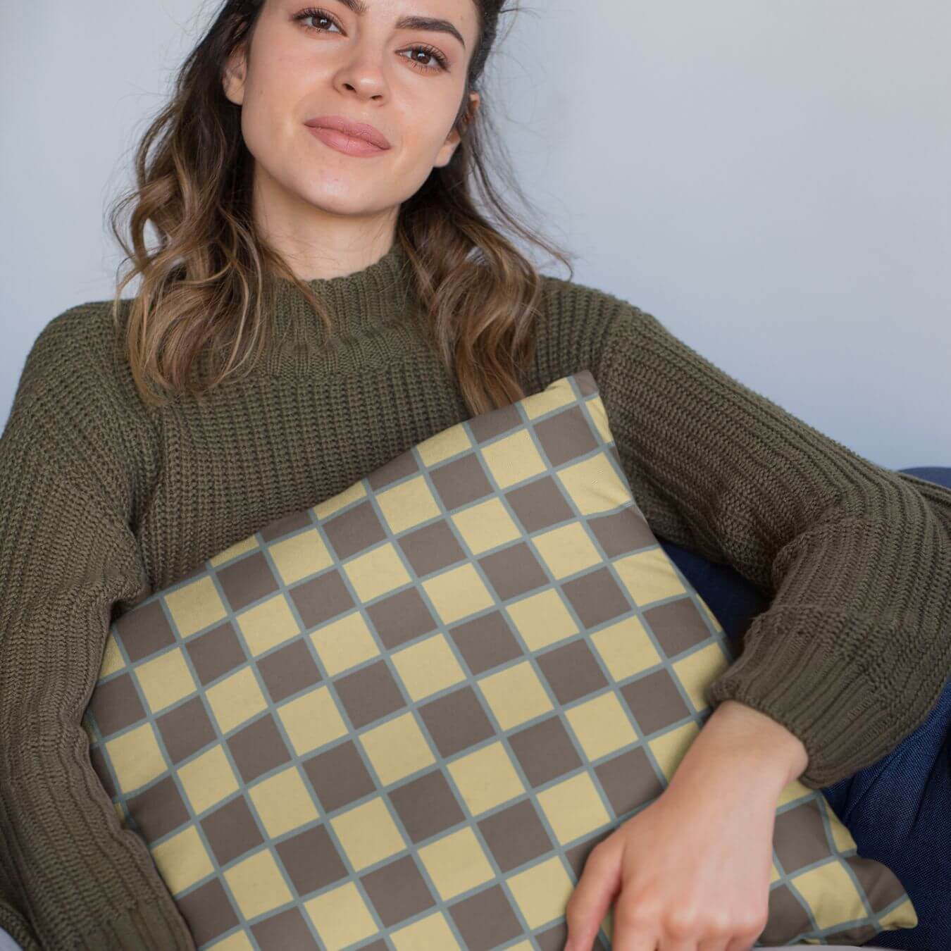 Rowan Mid-Century Checkered Pillow