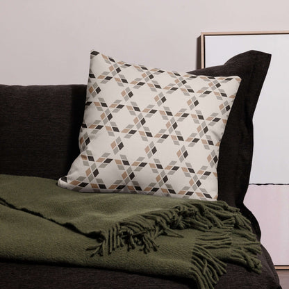 The Saige pillow adds a modern rustic vibe to the living room as its the perfect pillow for couch