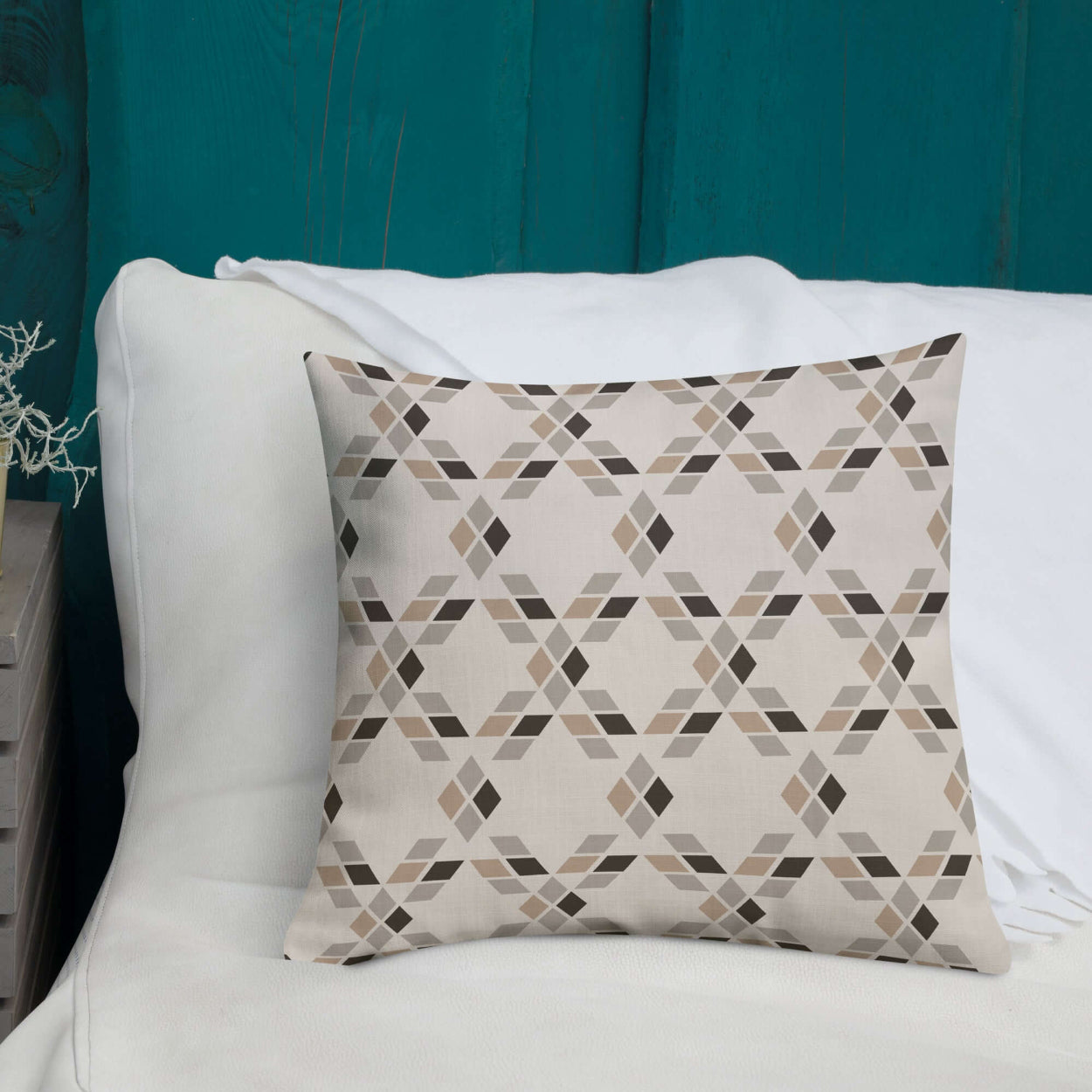 Add rustic charm to colorful patios with the Saige linen-polyester pillow