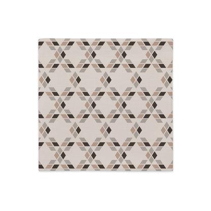 Saige rustic stars pillow cover is showcased against a white background for details