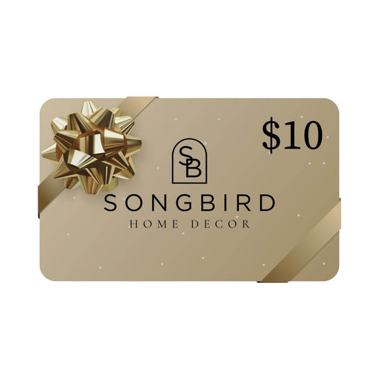 Songbird Home Decor $10 gift card visual representation