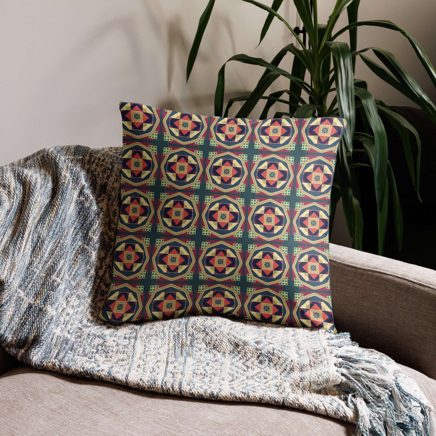 Owen Modern Geometric Throw Pillow