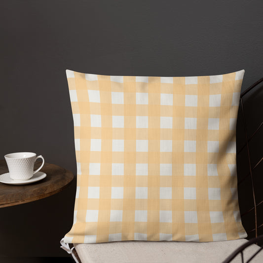 Connie Yellow Cottage Gingham Pillow