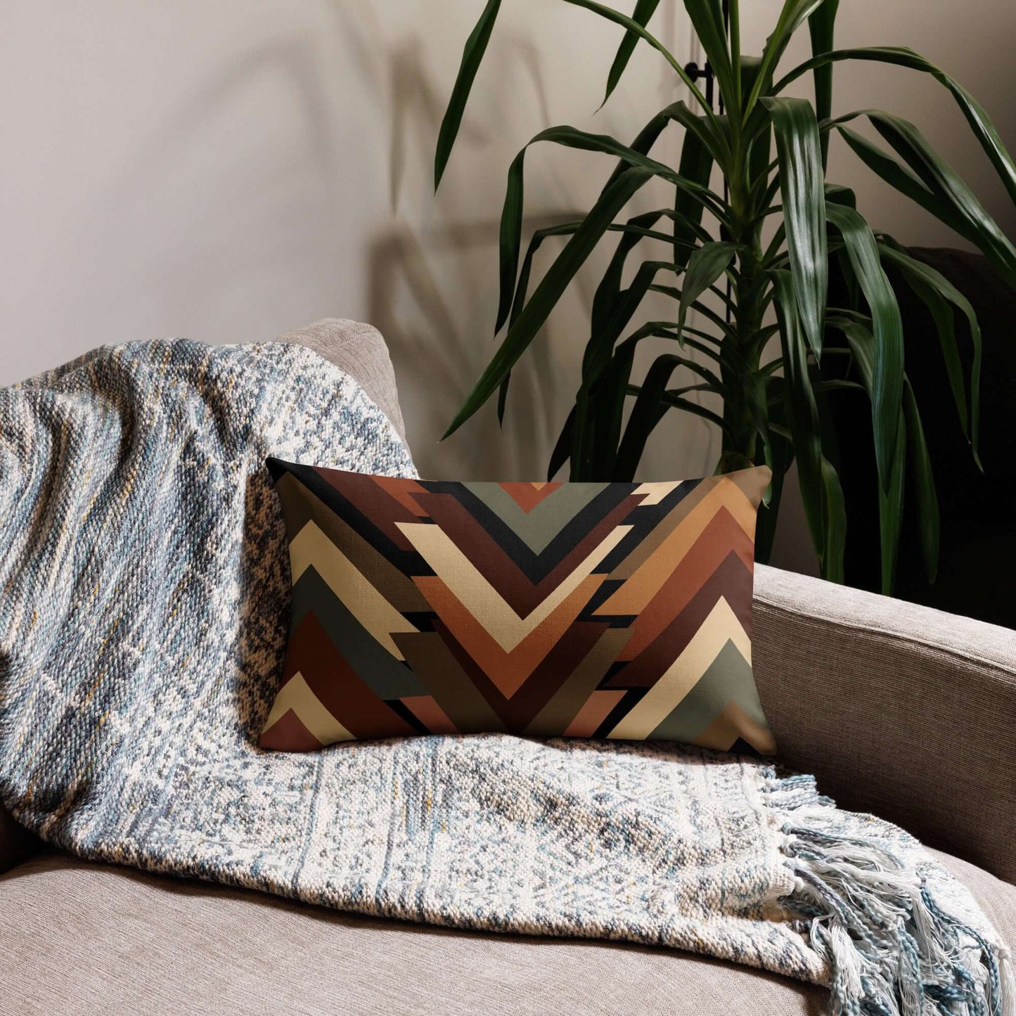 Jannis Modern Rustic Lumbar Pillow