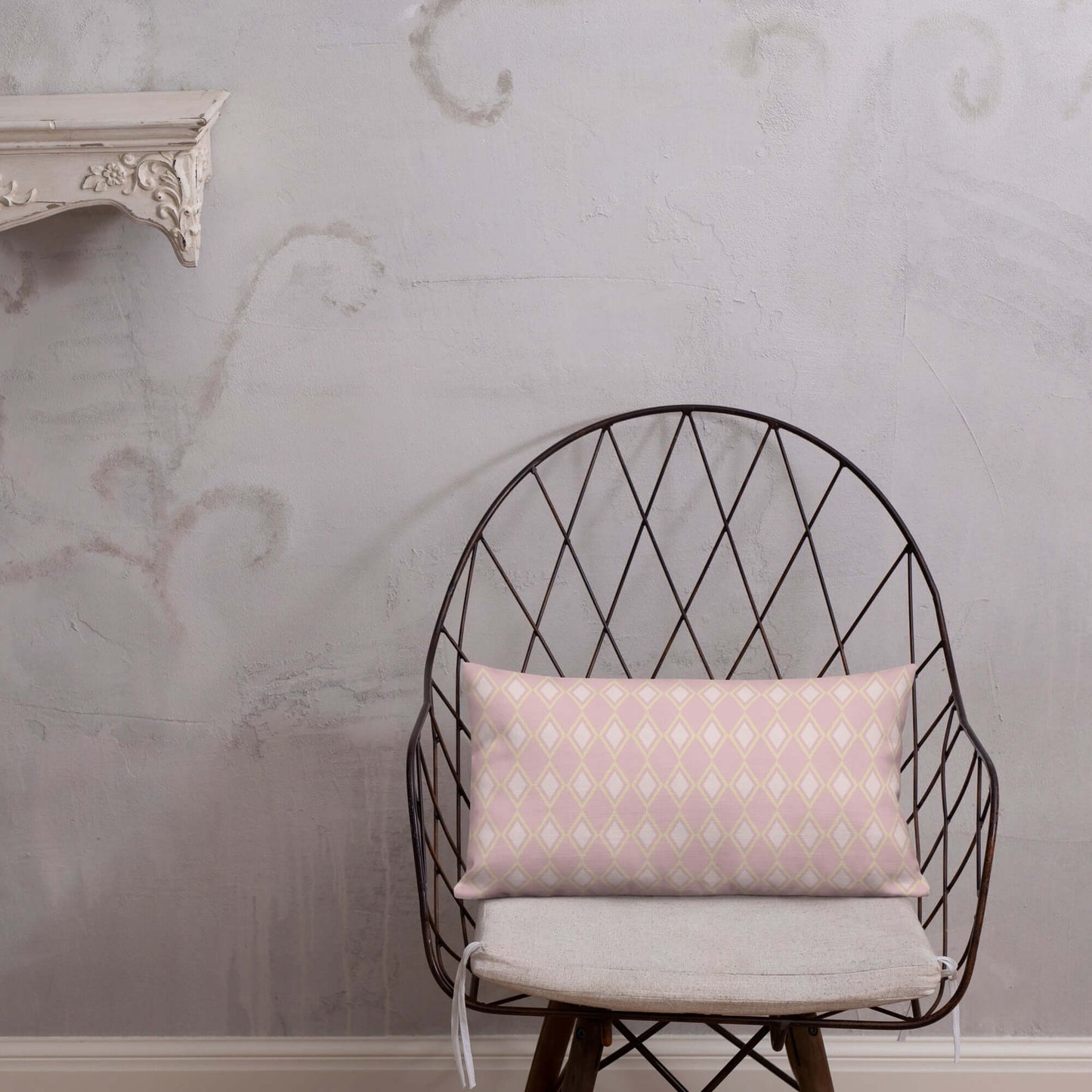 Sabrina Girly Cottage Lumbar Pillow
