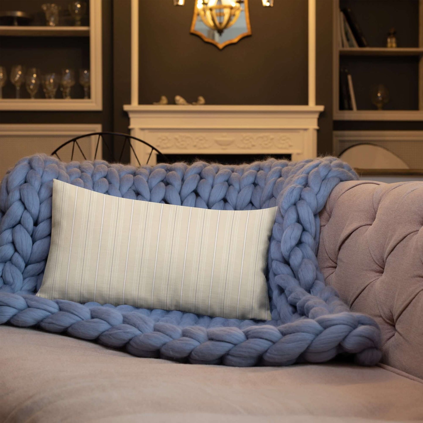Joseph Plaid and Striped Lumbar Pillow