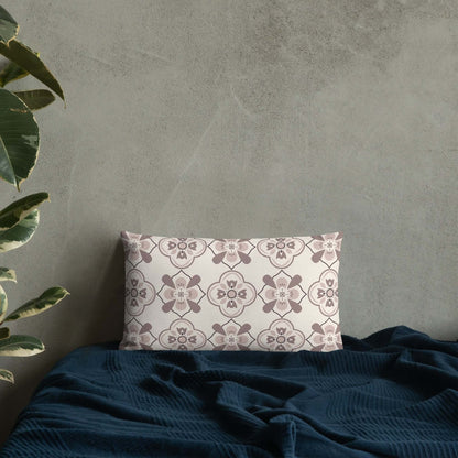 Cedar Cottagecore Floral Lumbar Pillow - pink