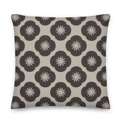 The Darleen neutral floral pillow shown from the front.