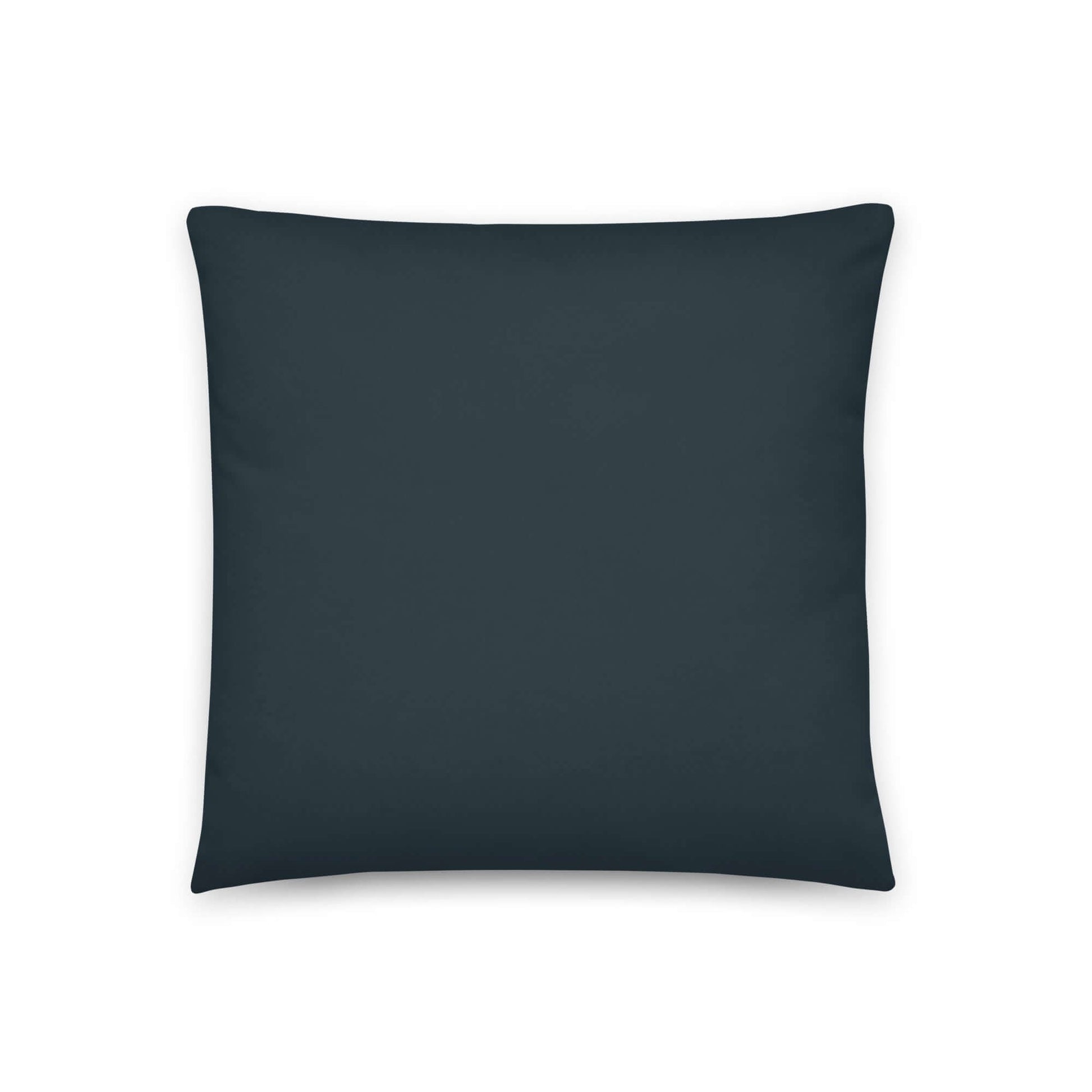 Product mockup of the reverse side of the Emma nautical fish patterned pillow.