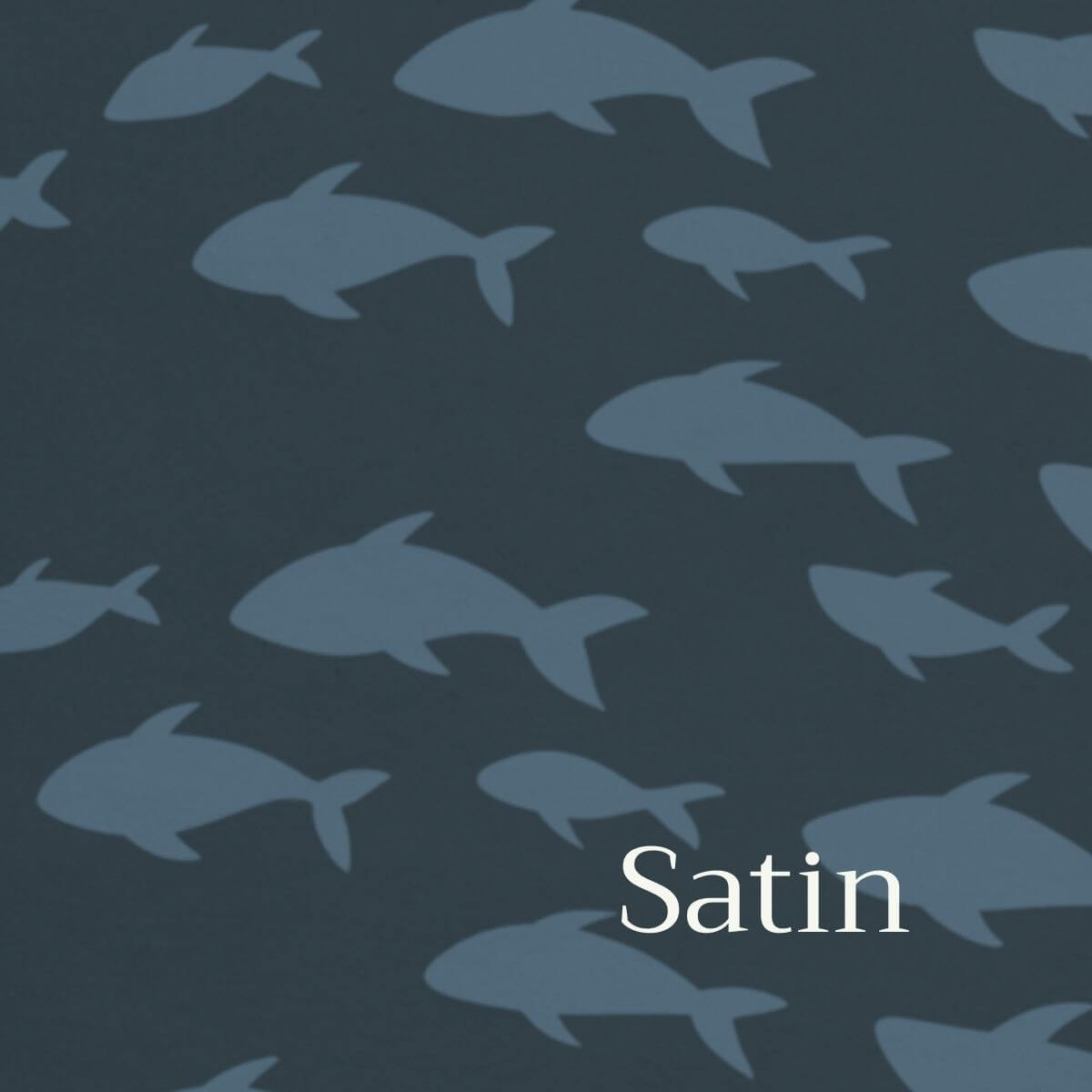 Close up of the satin polyester nautical pillow to show fabric detail. 