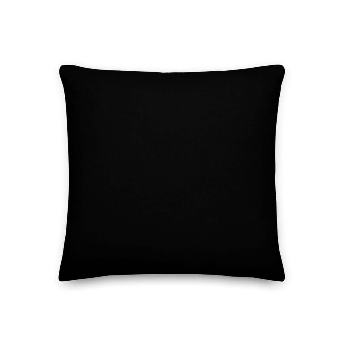 Black pillow on a white background