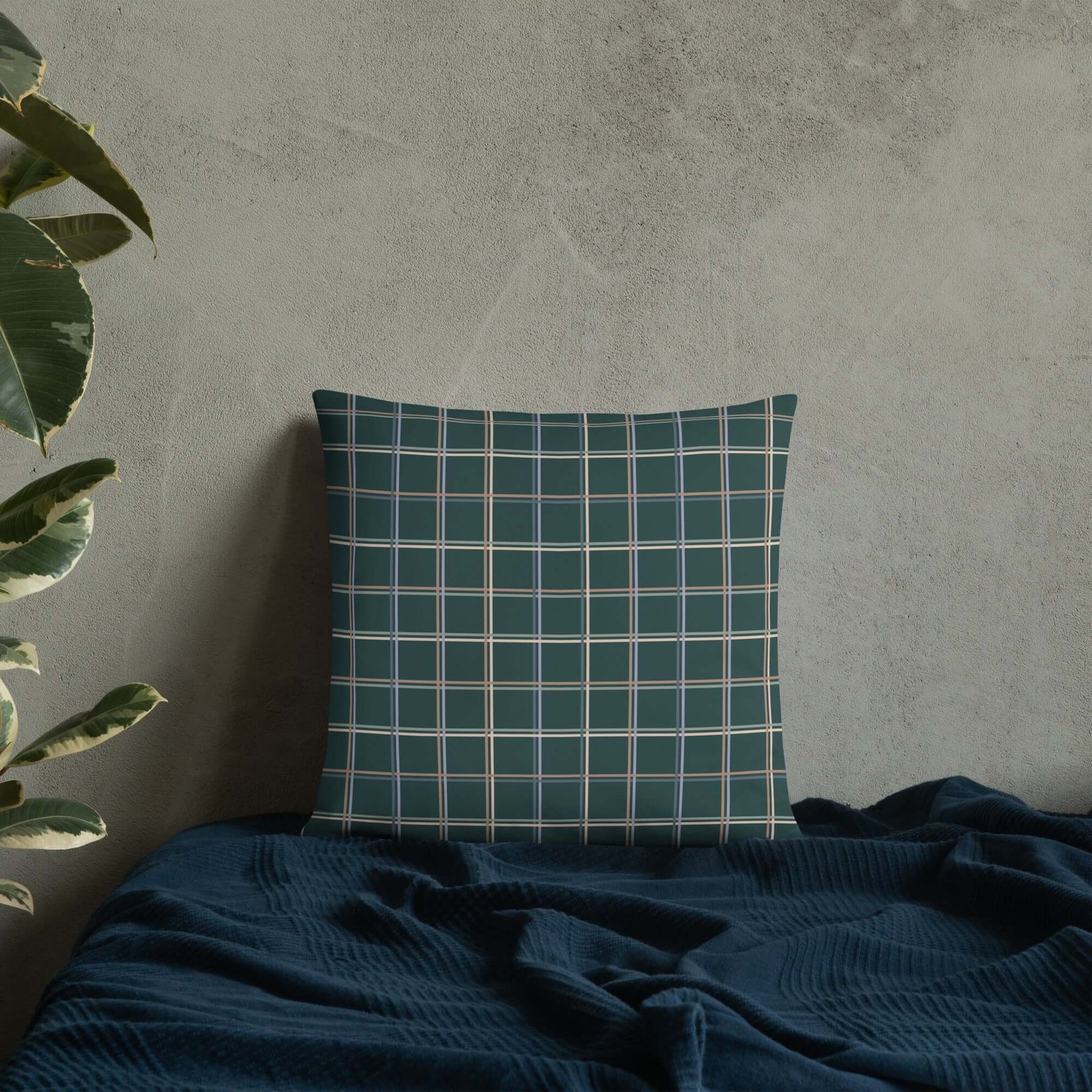 This adorable cozy pastel plaid throw pillow is great for adding an inviting vibe to any home decor.