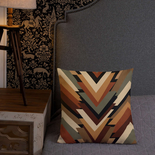 The Jannis modern rustic pillow is a beautiful linen-polyester pillow that adds personality to any bedroom.