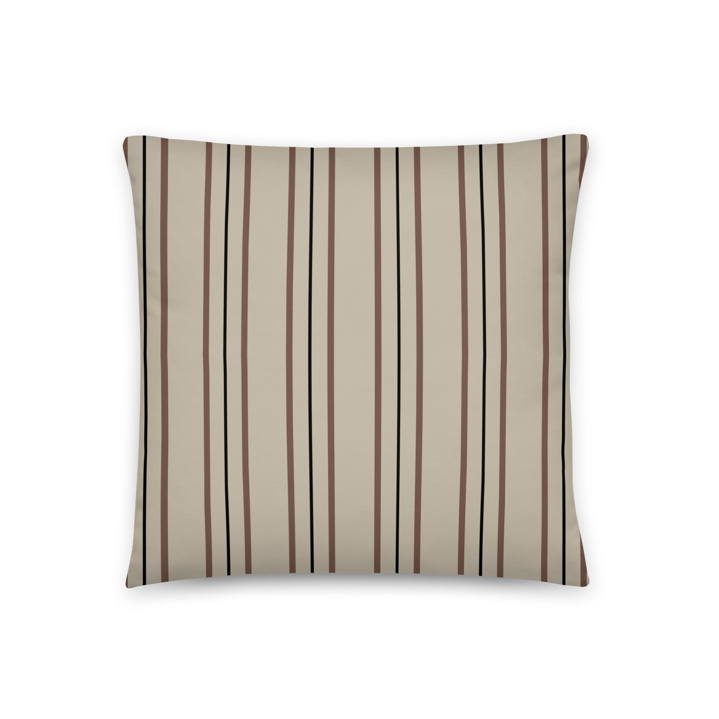 The reverse side of the Olivia elephant pattern throw pillow features stripes making it a perfect pillow for a kids room or nursery.