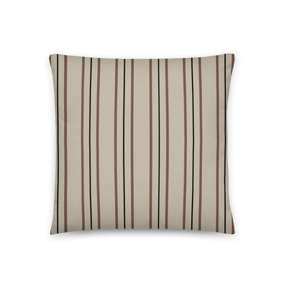 The reverse side of the Olivia elephant pattern throw pillow features stripes making it a perfect pillow for a kids room or nursery.