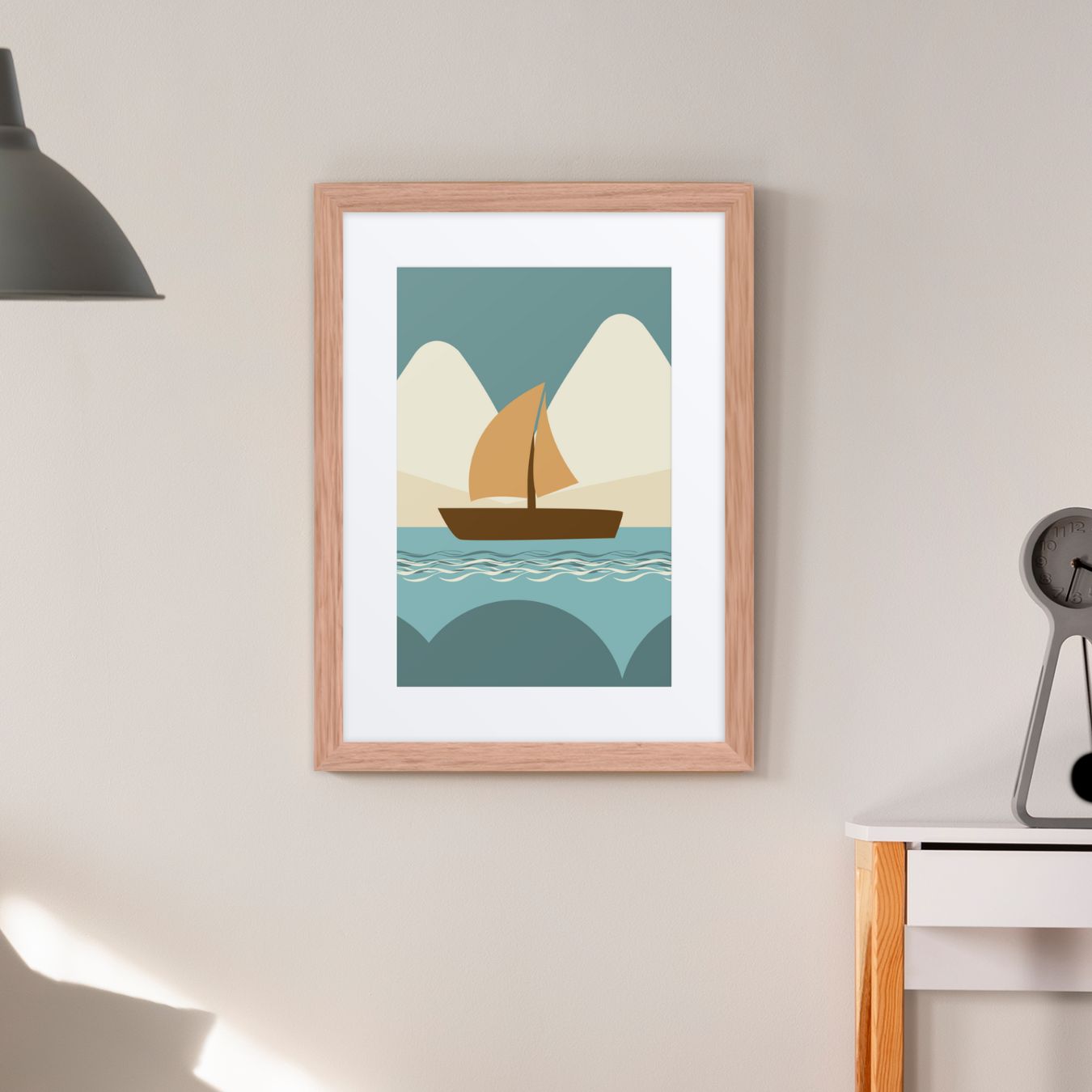 Scotty Mountainous Ocean Framed Poster