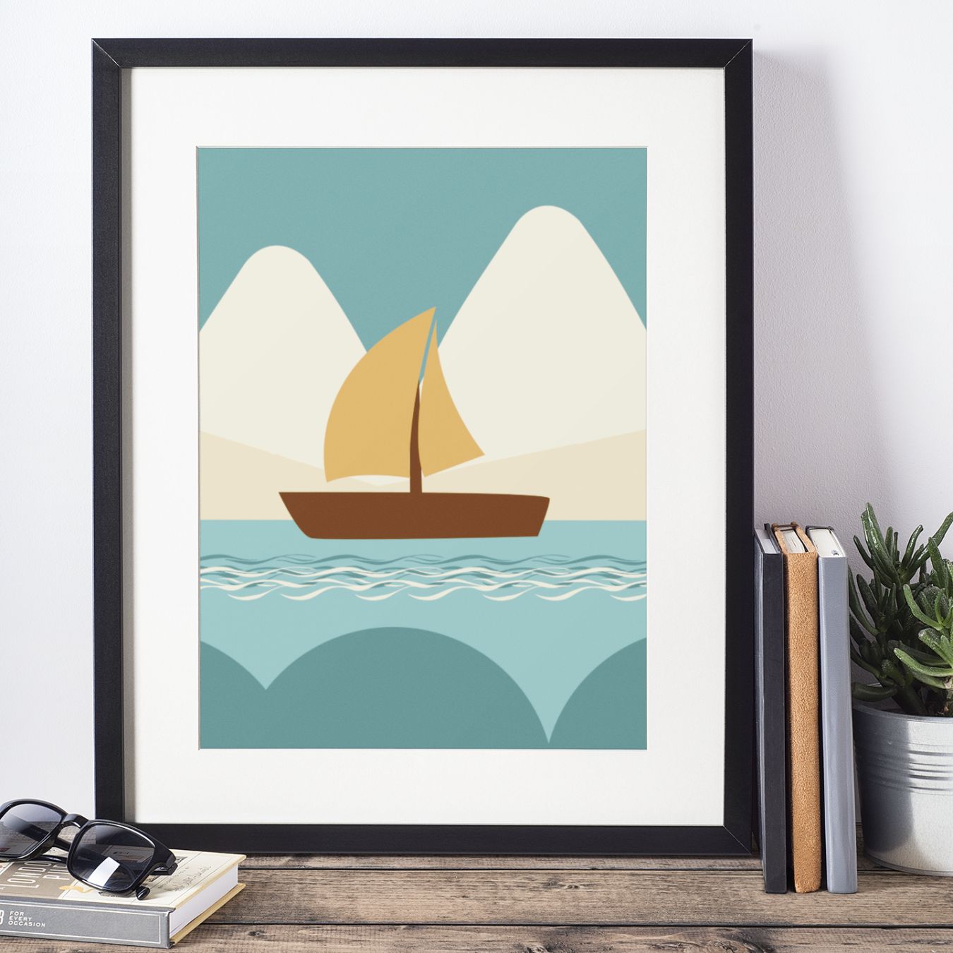 Scotty Mountainous Ocean Framed Poster