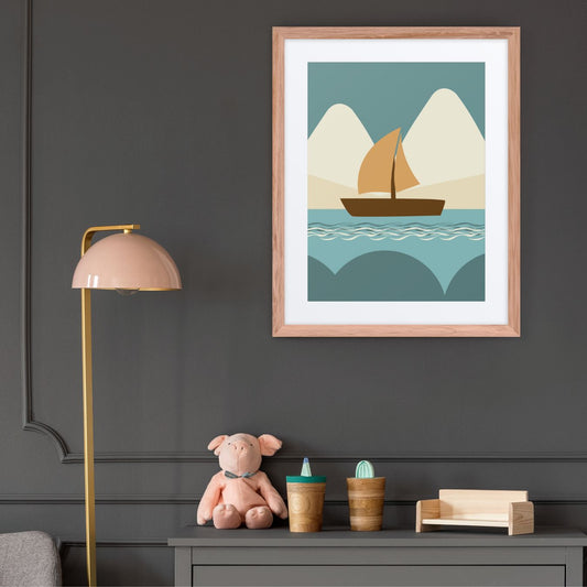 Scotty Mountainous Ocean Framed Poster