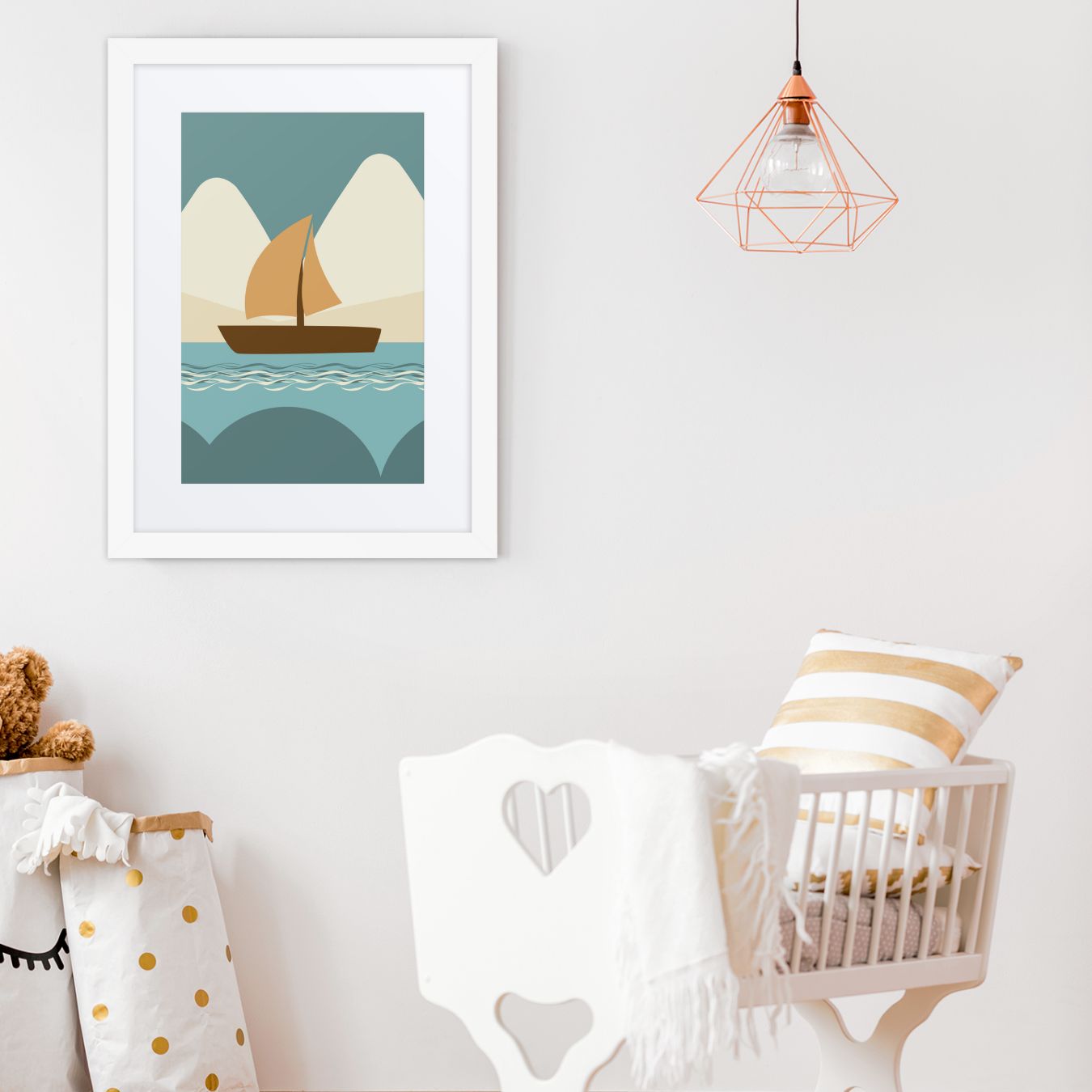 Scotty Mountainous Ocean Framed Poster