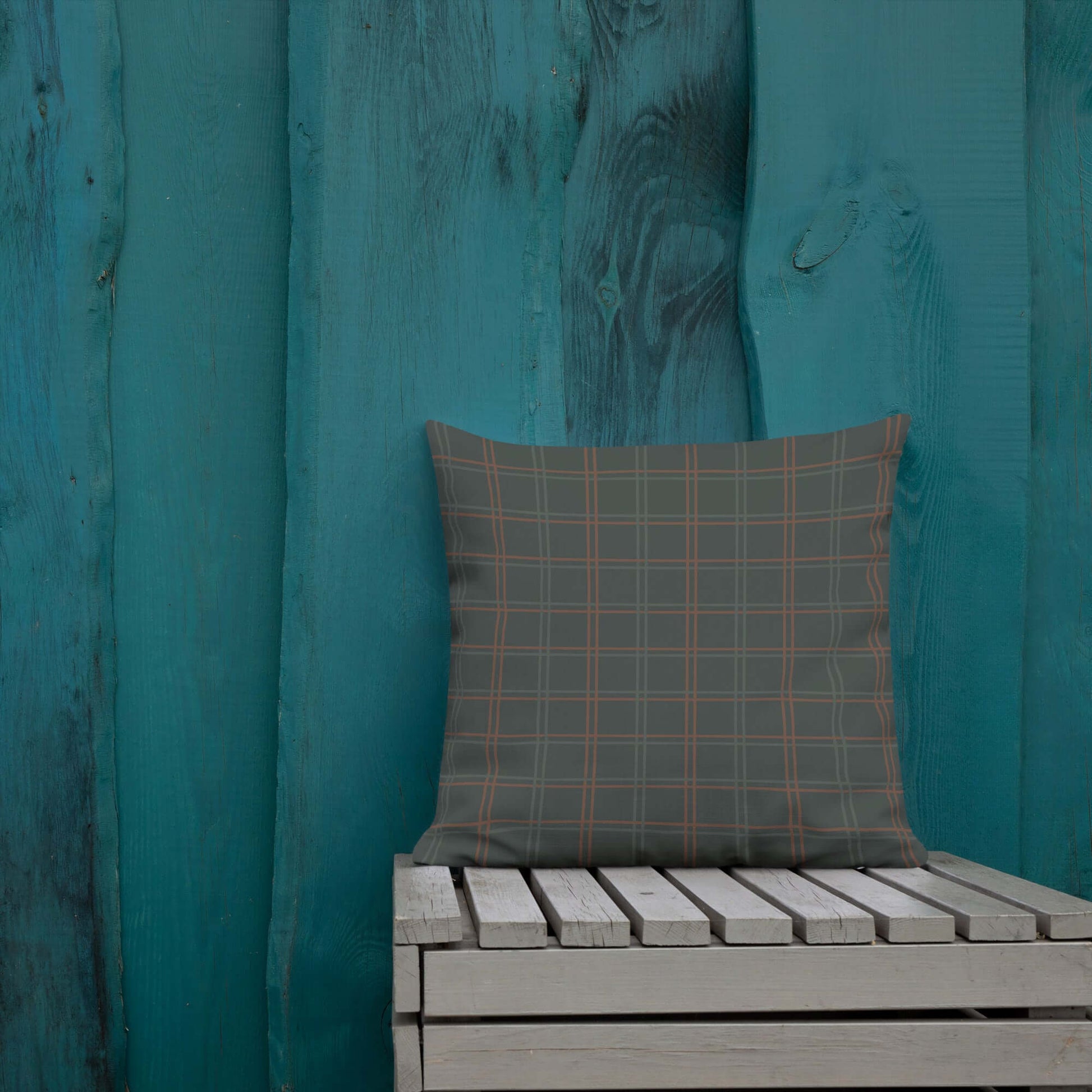The Wyatt plaid pillow is a modern take on the traditional plaid pattern