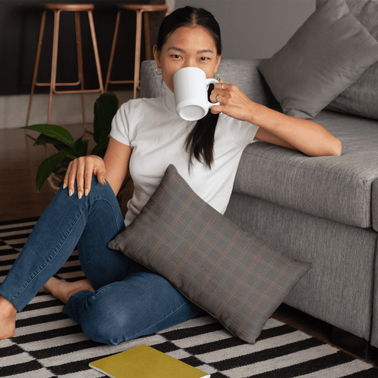 Wyatt Modern Plaid Lumbar Pillow - green